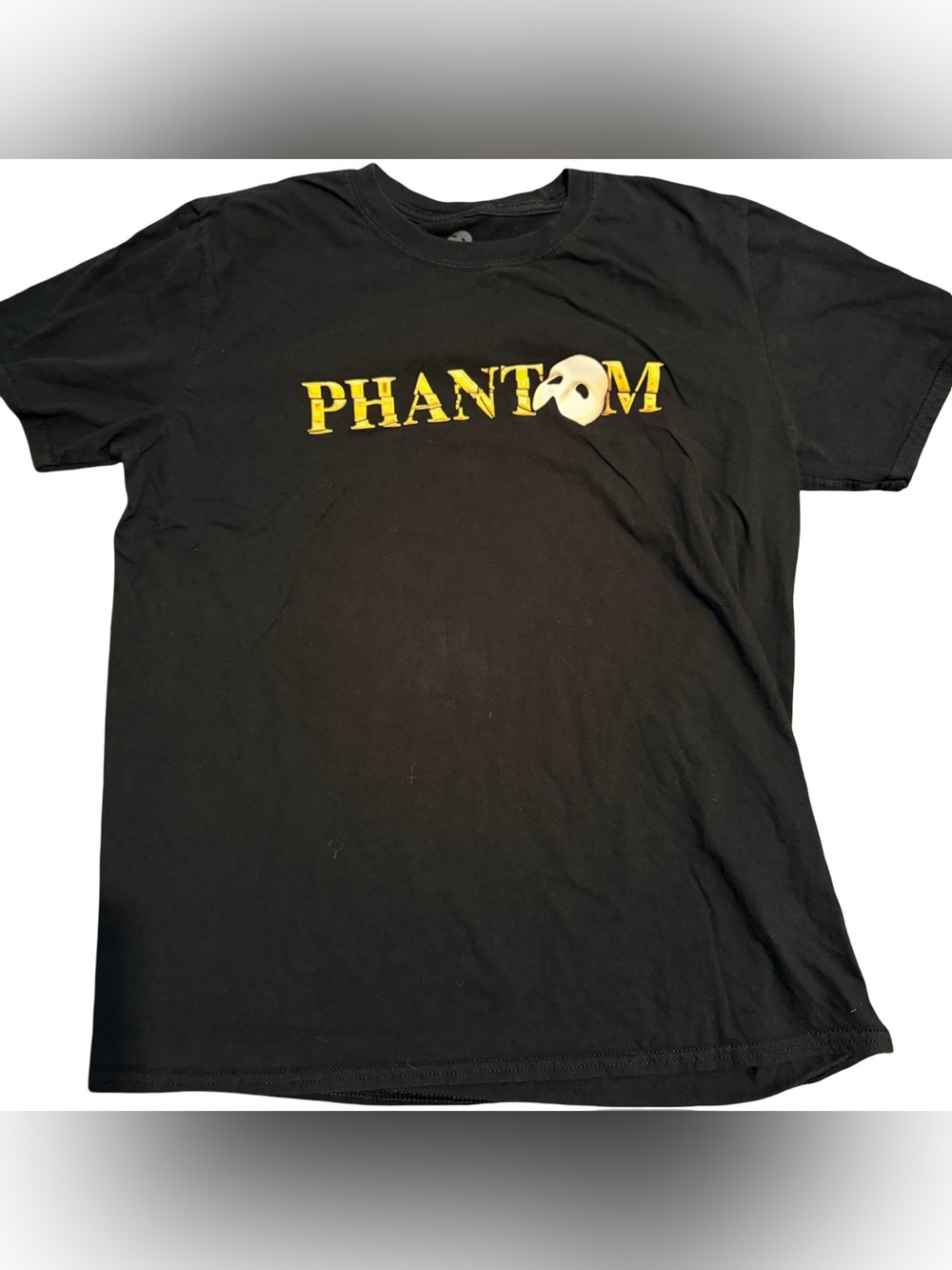 Phantom of the Opera T-Shirt Unisex Adults Size L Black Graphic Logo
